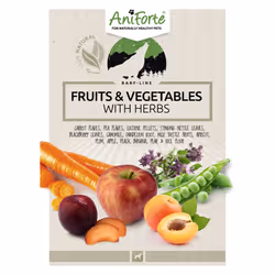 AniForte BARF Fruits & Vegetables 1KG Dog Food Mix: Gluten Free Dog Food with Herbs & Fruit