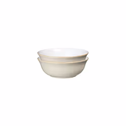 Denby 16048807 Linen 2 Piece Cereal Bowl Set , Cream