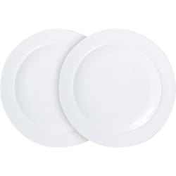 Denby 11048904 White By 2 Piece Medium Plate Set