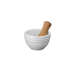 James Martin Cook Pestle & Mortar,Yellow,Weight: 450g, Length: 12.5cm, Width: 12.5cm, Depth: 8cm, Capacity: 590ml
