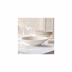 Porcelain Classic White Set of 4 Pasta Bowls