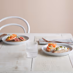 Elements Stone White Coupe Set of 4 Medium Plates