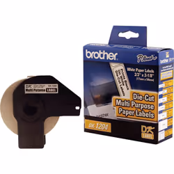 Brother DK1204 Die-Cut Multipurpose Labels  3/4-Inch x 2-1/10-Inch  White  400/Roll