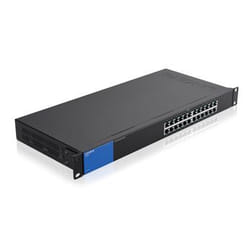 Linksys LGS124-UK network switch Unmanaged Gigabit Ethernet (10/100/1000) 1U Black