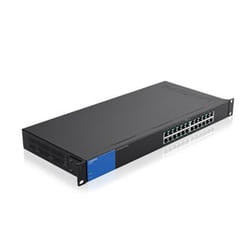 Linksys LGS124P-UK network switch Unmanaged Gigabit Ethernet (10/100/1000) Power over Ethernet (PoE) 1U Black