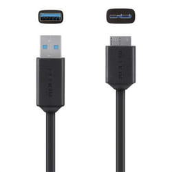 Belkin F3U166BT03-BLK USB cable USB 3.2 Gen 1 (3.1 Gen 1) 0.9 m USB A Micro-USB B Black