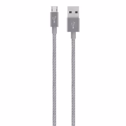 Belkin F2CU021BT04-GRY, 1.2 m, USB A, Micro-USB A, Male/Male, Grey