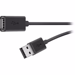 Belkin USB 2.0 A M/F 3m, 3 m, USB A, USB A, USB 2.0, 0.48 Gbit/s, Black