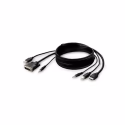 Belkin F1DN1CCBL-DH-10, 3 m, HDMI/DVI-I, Black, DVI-I/USB A/3.5 mm, HDMI/USB B/3.5 mm, Male/Male