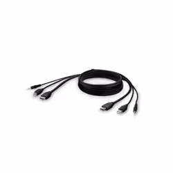 Belkin F1DN1CCBL-HH-10, 3 m, USB, USB, HDMI, Black, HDMI + USB A + 3.5 mm