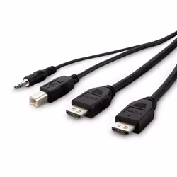 Belkin F1DN2CCBL-DH-10 KVM cable Black 3 m