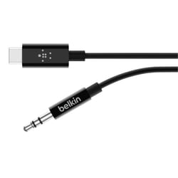 Belkin F7U079BT06-BLK audio cable 1.8 m 3.5mm USB Type-C Black