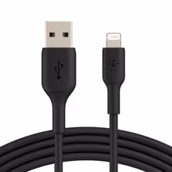 Belkin CAA001BT3MBK, 3 m, Lightning, USB A, Male, Male, Black