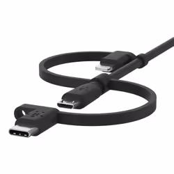 Belkin BOOST CHARGE USB cable 1 m USB A USB C/Micro-USB B/Lightning Black - Additional view 5