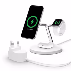 BoostCharge PRO 3-in-1 Wireless Charger with MagSafe for iPhone 15, iPhone 14, 13 and 12 + Apple Watch + AirPods (Magneticall ...