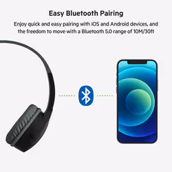 Belkin SoundForm Mini Headset Wireless Head-band Calls/Music USB Type-C Blue - Additional view 8