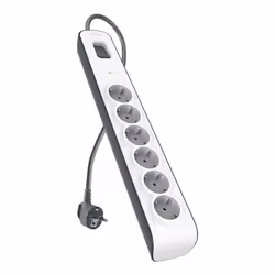 Belkin BSV603VF2M-V2, 6 AC outlet(s), Grey, White