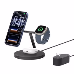 Belkin WIZ032MYBK mobile device charger Headset, Smartphone, Watch Black USB Wireless charging Fast charging Indoor - Additional view 2