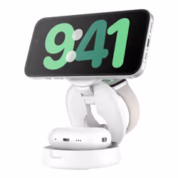 Belkin WIZ034KQWH mobile device charger Headset, Smartphone, Smartwatch White USB Wireless charging Fast charging Indoor
