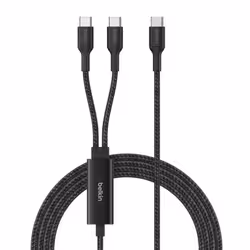 Belkin CAC004HQ1.5MBK USB cable USB 2.0 1.5 m USB C 2 x USB C Black - Additional view 2