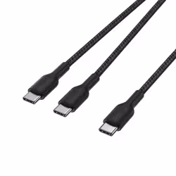 Belkin CAC004HQ1.5MBK USB cable USB 2.0 1.5 m USB C 2 x USB C Black - Additional view 3
