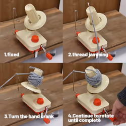 Yarn Winder, Knitting Yarn Ball Winder,Knitting Wool Winder Holder, Swift Table Top Hand Operated Winder,Manual Wool Yarn Cone Ball Winder -
