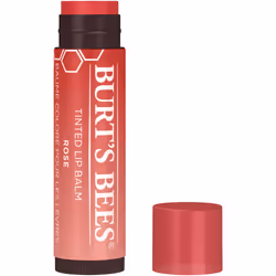 Burt's Bees 100% Natural Tinted Lip Balm Rose with Shea Butter & Botanical Waxes 0.15 Oz
