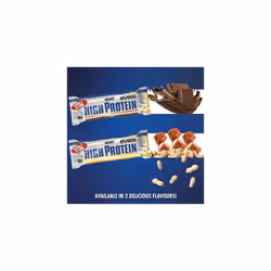 40% Protein Low Carb Bar (24 x 50g) Peanut-Caramel Flavour. Chocolate Coated Bar with High Protein-Reduced Carb Content. Muscle Building & Maintenance