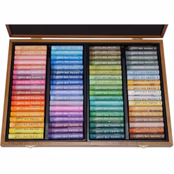 Mungyo Gallery Soft Oil Pastels Wood Box Set of 72 - Assorted Colors