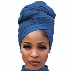 Harewom Headscarf for Black Women Fashion Long Stretch Jersey Turban H
