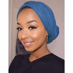 Harewom Headscarf for Black Women Fashion Long Stretch Jersey Turban H
