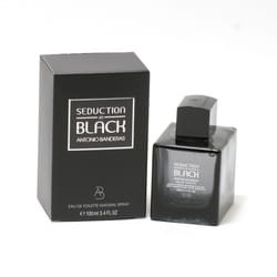 Antonio Banderas Seduction in Black for Men Eau de Toilette Spray  3.4 Oz