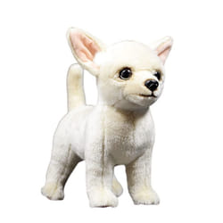 Tiny Heart Simulation Chihuahua Puppy Soft Stuffed Plush Toy 10"" Long  Cute Realistic Chihuahua Plush Stuffed Animals Gifts for Kids