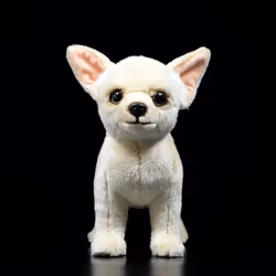 Tiny Heart Simulation Chihuahua Puppy Soft Stuffed Plush Toy 10"" Long  Cute Realistic Chihuahua Plush Stuffed Animals Gifts for Kids
