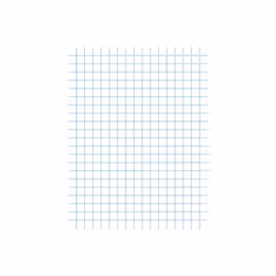 Graph Paper With Chipboard Back, 0.1 In. Ruling, White