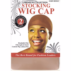 Donna's Premium Breathable Fiber Ultra Light Stretch Stocking Wig Cap (Beige)