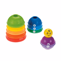Fisher-Price Stack & Roll Cups, 0.5 yr(s), Plastic, Multicolour
