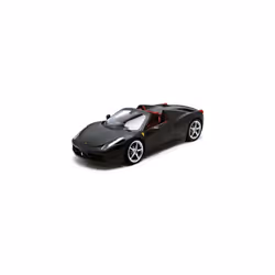 Hot wheels X5485 Ferrari 458 Italia Spider Matt Black Elite Edition 1/18 Diecast Car Model by Hotwheels