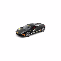 Hot wheels BCT90 Ferrari 458 Challenge Matt Black #12 1/18 Diecast Car Model by Hotwheels