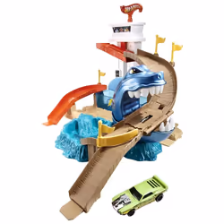 Hot Wheels COLOR SHIFTERS SHARKPORT SHOWDOWN, Vehicle & track set, 4 yr(s), Plastic, Multicolour