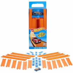Hot Wheels Track Builder Straight Track Set, 37 Component Parts & 1:64 Scale Toy Car, Vehicle & track set, 4 yr(s), Plastic,  ...