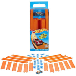 Hot Wheels Track Builder Straight Track Set, 37 Component Parts & 1:64 Scale Toy Car