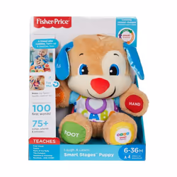 Fisher-Price Laugh & Learn Smart Stages Puppy , Interactive Baby Toys 6 to 36 Months , Educational Toys for 1 Year Old Girls and Boys , FPM43