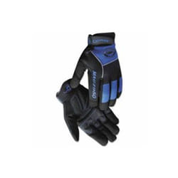 M.A.G. Rhino-Tex Welding Gloves, Large, Synthetic Leather, Unlined, Black, Blue