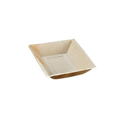 Palm Leaf Plate Square Corners & Slanted Edges, Pack Of 100