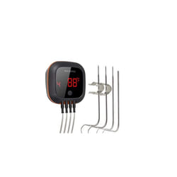 Inkbird IBT-4XS BBQ Thermometer Bluetooth Meat Thermometer Wireless Smart BBQ Meat Thermometer ?/? with Rechargeable Battery Rotatable Screen Blu