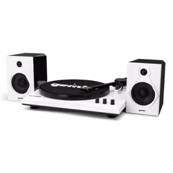 Gemini TT-900BW, Belt-drive audio turntable, Black, White, V-belt, 33 1/3,45,78 RPM, 33 1/3,45,78 RPM, 100 W