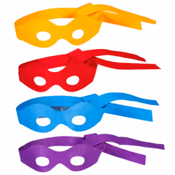 Teenage Mutant Ninja Turtles Halloween Costume Cosplay 4 Felt Eye Masks