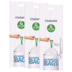 Brabantia Size G 30 Litre Bin Liners (20 Bags per Roll) 246265 PACK OF