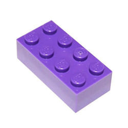 LEGO Parts and Pieces: Dark Purple Medium Lilac 2x4 Brick x50